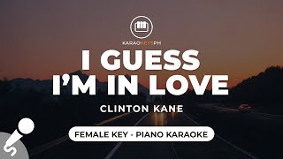 I Guess Im In Love  Clinton Kane Female Key  Piano Karaoke [upl. by Anilak]