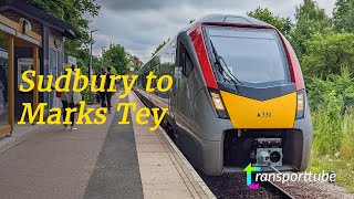 The Gainsborough Line  Marks Tey to Sudbury  Realtime [upl. by Lacey989]