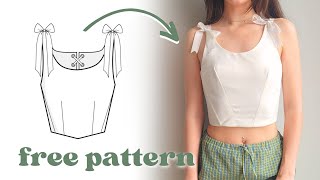 DIY corset top tutorial with free sewing pattern by mood [upl. by Kappenne]