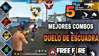 5 MEJORES COMBOS DE HABILIDADES PARA DUELO DE ESCUADRA EN FREE FIRE [upl. by Yremrej]