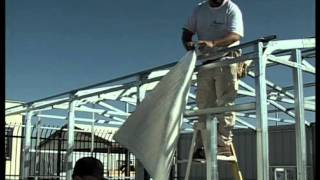 Metal Building Installation Step 14 Radiant Barrier Insulation [upl. by Idnac]