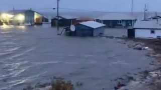 Storm in Western Alaska Nome flooding today 2022 [upl. by Nyer7]