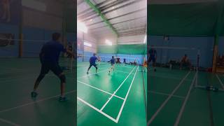 Attack the serve badminton shorts shots rally smash shuttle sports games gameshort playing [upl. by Einahpad]