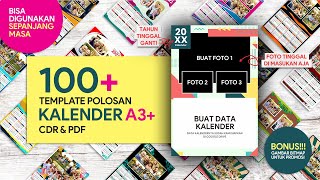 Download 100 Template Kalender A3 CDR PDF Bisa Digunakan SEPANJANG MASA [upl. by Chemar435]