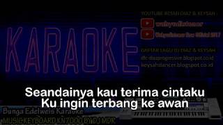 KARAOKE BUNGA EDELWEIS  LIRIK  MUSIC KEYBOARD KN7000 BY DJ MDR DIAZ PROGRESSIVE [upl. by Hughes]