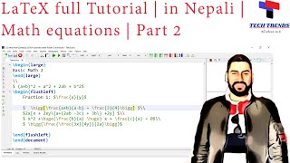 LaTeX Full Tutorial in Nepali  Basic math in LaTeX  Part 2  Tutorial 4  Brackets and equations [upl. by Anialeh]