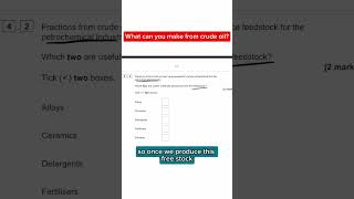 What can you make from crude oil gcse gcsescience hitthebooks exam learning science [upl. by Haram]