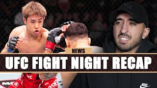 HORRIBLE Injury UFC Fight Night REACTION  Perez vs Taira  MMArcade News [upl. by Hteboj]