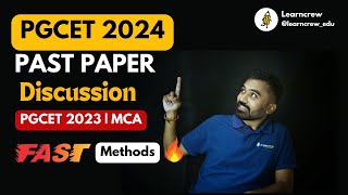 Are You Prepared PGCET 2023 MCA Paper Recap  Karnataka PGCET 2024 pgcet2024 [upl. by Grayce]