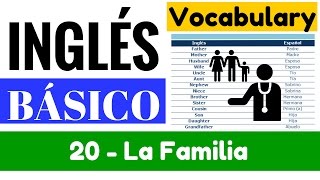 Vocabulario de la familia básica extendida o política en inglés quotYes en Inglés 1quot Video 20 [upl. by Soilisav]