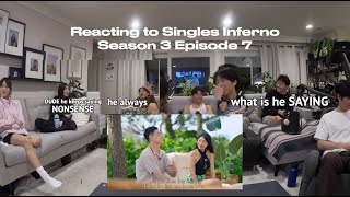 reacting to Singles Inferno Season 3 Ep 7 i’m sorry we just not happy w gwanhee the whole episode [upl. by Aimerej971]