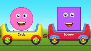 Shapes Train  Shapes for Children  2d Shapes  Shapes Song [upl. by Jaquiss]