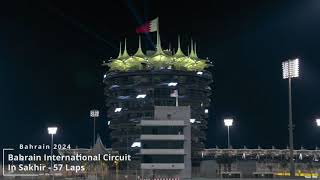 F1 Bahrain 2024  National Anthem of the Kingdom of Bahrain [upl. by Siuqaj]