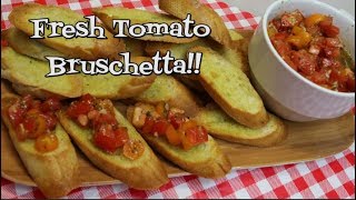 Fresh Tomato BruschettaBruschetta RecipeCrostini ToppingTasty Summer AppetizerNoreens Kitchen [upl. by Regdirb8]