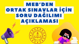 MEB Son Dakika Yazılı Sınav Soru Dağılımları [upl. by Jillene]