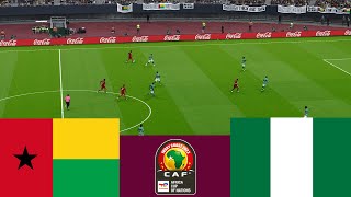 Guinea Bissau 0 vs 1 Nigeria CAF 2024 match highlights  Video game simulation PES 2021 [upl. by Daub]