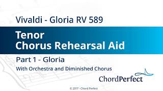 Vivaldis Gloria Part 1  Gloria  Tenor Chorus Rehearsal Aid [upl. by Nonnad836]