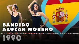 BANDIDO – AZÚCAR MORENO Spain 1990 – Eurovision Song Contest HD [upl. by Cooe]