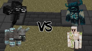 Minecraft  Iron Golem Vs Ravager Vs Wither Vs Warden [upl. by Immij]