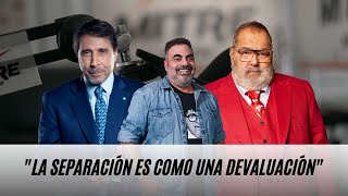 El pase de Eduardo Feinmann y Jorge Lanata con Moldavsky quotLa separación es como una devaluaciónquot [upl. by Limemann]