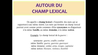 Le champ lexical dans la boite à merveilles [upl. by Dyche496]