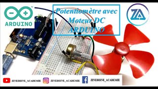 Câblage et programmation dun Moteur DC contrôlé par potentiomètre avec ARDUINO  entrées analog [upl. by Nohj]