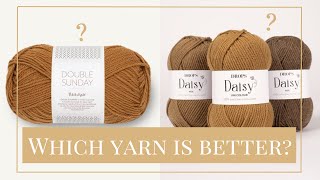 Drops Daisy VS Sandnes Garn Double Sunday Yarn Comparison Untwisted Threads [upl. by Catherin]