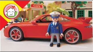 Playmobil en español El Porsche Desaparecido La Familia Hauser Playmobil Policía [upl. by Roderic]