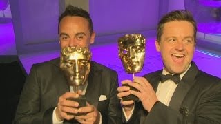 TV Baftas red carpet roundup Aaron Paul Ant and Dec Cilla Black and Jeremy Piven walk red carpet [upl. by Ovatsug]