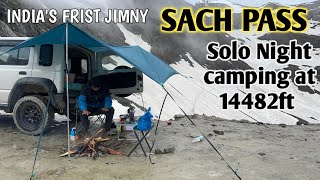 Jimny 2023  Solo Night camping at Sach pass 14482 ft  Indias Frist Jimny [upl. by Goebel]