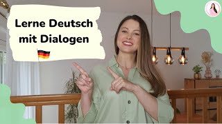 Lerne Deutsch mit Dialogen  A2 B1 B2 [upl. by Caundra]