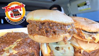 MUKBANG EATING CHILLI CHEESE BURGERS CHILLI CHEESE FRIES FROM TOMMYS ORIGINAL BURGER ASMR [upl. by Circosta]