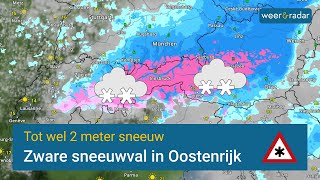 Zware winterinval in Oostenrijk met veel sneeuw sneeuw alpen oostenrijk [upl. by Nisse]