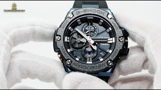 UNBOXING 2019 GSHOCK GSTEEL CARBON FIBER BLUETOOTH CONNECTED GSTB100XB [upl. by Filahk21]