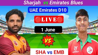 SHA vs EMB Live  UAE Emirates D10 Live  UAE T10 Live Match Today  T10 Live Match  Prediction [upl. by Nelleoj]