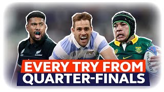 Every Rugby World Cup 2023 try from the quarterfinals [upl. by Anaer]