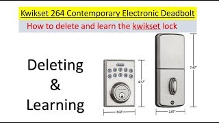 How To Reset And Learn The Kwikset 264 Electronic Deadbolt Door Lock by using the 0 key [upl. by Kreiker880]