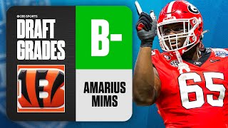 2024 NFL Draft Grades Bengals select Amarius Mims No 18 Overall  CBS Sports [upl. by Jacynth]