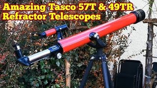 Amazing Tasco 49TR And 57T 50mm F800mm Refractor Telescope [upl. by Anairam]