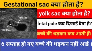 gestational sac क्या है fetal heartbeat नही आई तो क्या करे। [upl. by Baillieu]