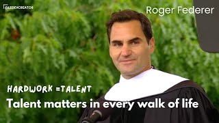 Roger Federer speech on talent  ledevcreator  Dartmouth [upl. by Naneik]