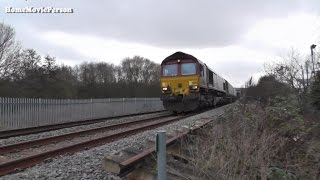 Marston Vale Line Millbrook Station and Near Bedford 18022017 [upl. by Anitnamaid]