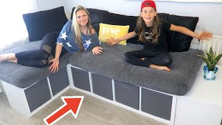 HOW TO MAKE A SOFA FROM IKEA STORAGE UNITS 🛋😮 kallax maximum storage [upl. by Giardap704]