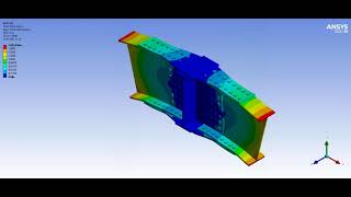 Frictional joining of beams with bolts in ANSYS Workbench [upl. by Asirrak497]