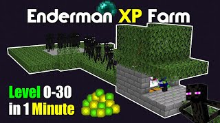 Minecraft Enderman XP Farm Tutorial 120  Easy Super Fast XP Farm [upl. by Elleirbag]