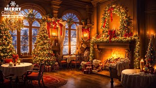 Beautiful Instrumental Christmas Music with Fireplace  Relaxing Christmas Carol Music [upl. by Allene387]