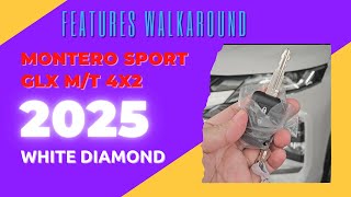 2025 Mitsubishi Montero Sport GLX MT 4X2 White Diamond  FEATURES WALKAROUND [upl. by Webber]