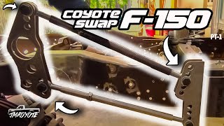 Pt1 Competition Engineering 4 Link on our Coyote Swap F150 for Under 1k [upl. by Adnylam]