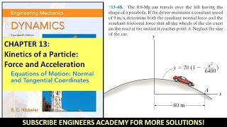 1368  Kinetics of a Particle  Chapter 13 Hibbeler Dynamics 14th  Engineers Academy [upl. by Anilok]