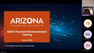 Arizona Broadband Development Grant  Payment Reimbursement Training [upl. by Raman]